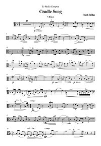 Бридж - Колыбельная для альта с фортепиано - Партия - первая страница