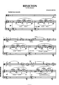 Бриттен - Отражение для альта с фортепиано - Клавир - первая страница