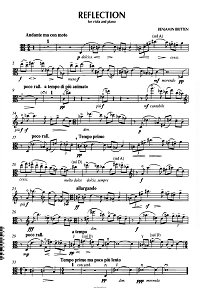 Бриттен - Отражение для альта с фортепиано - Партия альта - первая страница