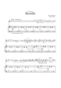Бриттен - Reveille для скрипки с фортепиано - Клавир - первая страница