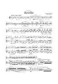 Бриттен - Reveille для скрипки с фортепиано - Партия скрипки - первая страница