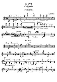 Бриттен - Сюита для скрипки с фортепиано Op.6 - Партия скрипки - первая страница