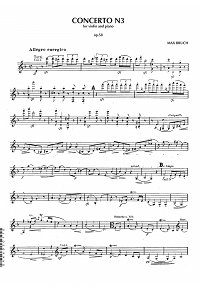 Брух - Концерт для скрипки N3 ре минор Op.58 - Партия скрипки - первая страница