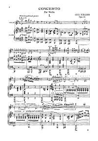 Бурле - Концерт для скрипки - Клавир - первая страница