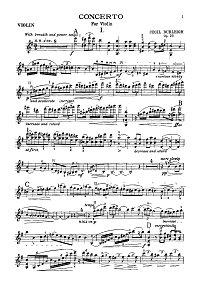 Бурле - Концерт для скрипки - Партия - первая страница
