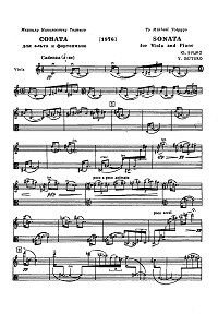 Буцко - Соната для альта и фортепиано (1976) - Клавир - первая страница