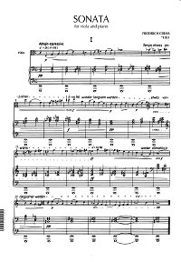 Церха Фридрих - Соната для альта (1951) - Клавир - первая страница