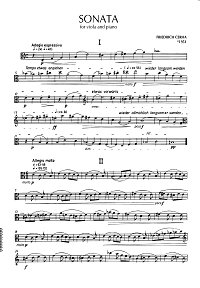 Церха Фридрих - Соната для альта (1951) - Партия альта - первая страница