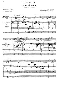 Куперен - Три фантазии для скрипки с фортепиано - Клавир - первая страница