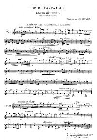 Куперен - Три фантазии для скрипки с фортепиано - Партия - первая страница