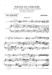 Куперен - Пять концертных пьес для виолончели с фортепиано - Клавир - первая страница