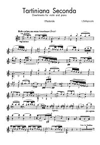 Даллапиккола - Тартиниана Seconda для скрипки - Партия - первая страница