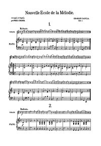 Данкля - Новейшая школа мелодий для скрипки - Клавир - первая страница