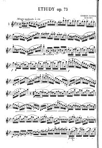 Данкля - Этюды для скрипки op.73 - Партия - первая страница