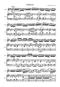 Давид - Каприччио для скрипки op.30 N24 - Клавир - первая страница