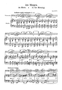 Давыдов - 4 пьесы для виолончели с фортепиано - Клавир - первая страница