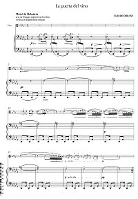 Дебюсси - 4 прелюдии для альта с фортепиано - Клавир - первая страница
