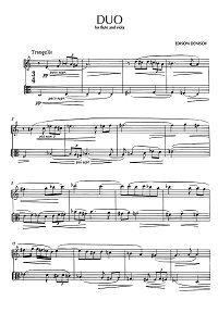 Денисов - Дуэт для флейты и альта - Партии инструментов - первая страница