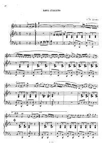 Динику - Хора Стаккато для скрипки (обр. Хейфеца) - Клавир - первая страница