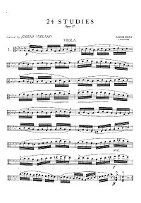 Донт - 24 этюда для альта op.37 - Партия альта - первая страница