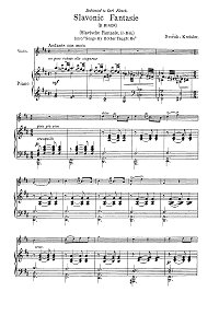 Крейслер - Славянская фантазия для скрипки (Дворжак) - Клавир - первая страница