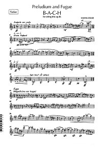 Эйслер Ханс - Прелюдия и фуга на тему BACH для струнного трио - Партии инструментов - первая страница