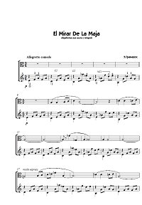 Гранадос - El Mirar De La Maja для альта и гитары - Клавир - первая страница