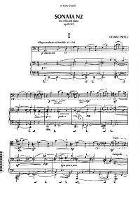 Энеску - Соната N2 для виолончели op.26 N2 - Клавир - первая страница