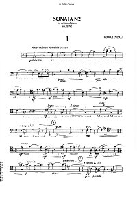 Энеску - Соната N2 для виолончели op.26 N2 - Партия виолончели - первая страница