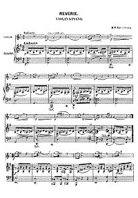 Фоконье - Reverie для скрипки с фортепиано - Клавир - первая страница