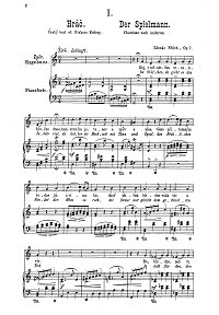 Фибих - 4 баллады для скрипки - Клавир - первая страница