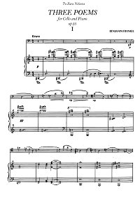 Франкель - 3 поэмы для виолончели с фортепиано - Клавир - первая страница