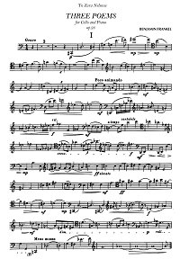 Франкель - 3 поэмы для виолончели с фортепиано - Партия виолончели - первая страница