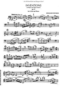 Франкель Бенджамин - Инвенции для виолончели op.31 - Партия виолончели - первая страница