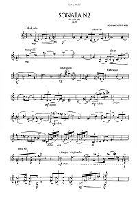 Франкель Бенджамин - Соната для скрипки соло - Партия скрипки - первая страница