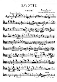 Франкер - Гавот для виолончели и фортепиано - Партия - первая страница