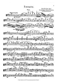 Гаде - Соната для альта с фортепиано op.6 - Партия - первая страница