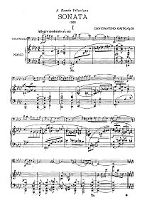 Гайто - Соната для виолончели с фортепиано - Клавир - первая страница