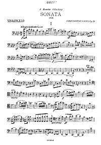 Гайто - Соната для виолончели с фортепиано - Партия виолончели - первая страница