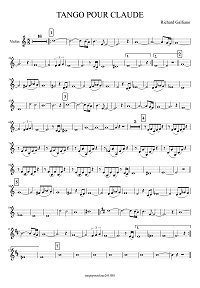 Гальяно - Танго для скрипки - Партия - первая страница