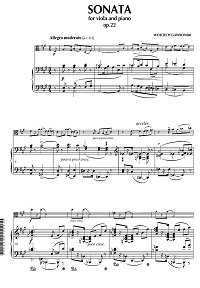 Гавронский - Соната для альта с фортепиано op.22 - Клавир - первая страница