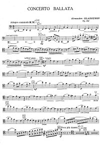 Глазунов - Концертная баллада для виолончели op.108 - Партия - первая страница