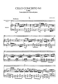 Гайдн - Концерт для альта C-dur N1 - Клавир - первая страница