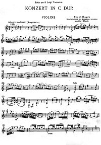 Гайдн - Концерт N1 До мажор для скрипки - Партия - первая страница