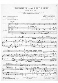 Гайдн - Концерт N1 До мажор для скрипки - Клавир - первая страница