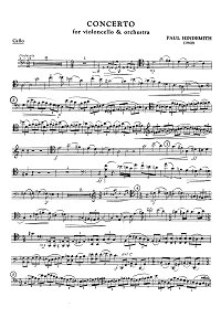 Хиндемит - Концерт для виолончели с оркестром (1940) - Партия - первая страница