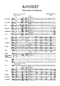 Хиндемит - Концерт для виолончели с оркестром (1940) - Партитура - первая страница