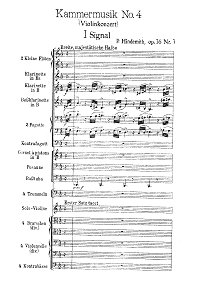 Хиндемит - Камерная музыка op.36 N3 для скрипки с оркестром - Партитура - первая страница