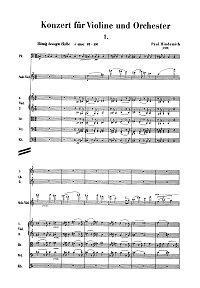 Хиндемит - Концерт для скрипки с оркестром - Партитура - первая страница