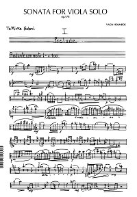 Хольмбу Вагн - Соната для альта соло op.178 - Партия альта - первая страница